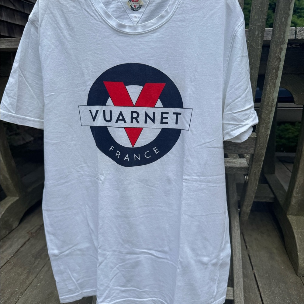 Vintage Vuarnet Men’s T-Shirt. Size L White w/Logo.